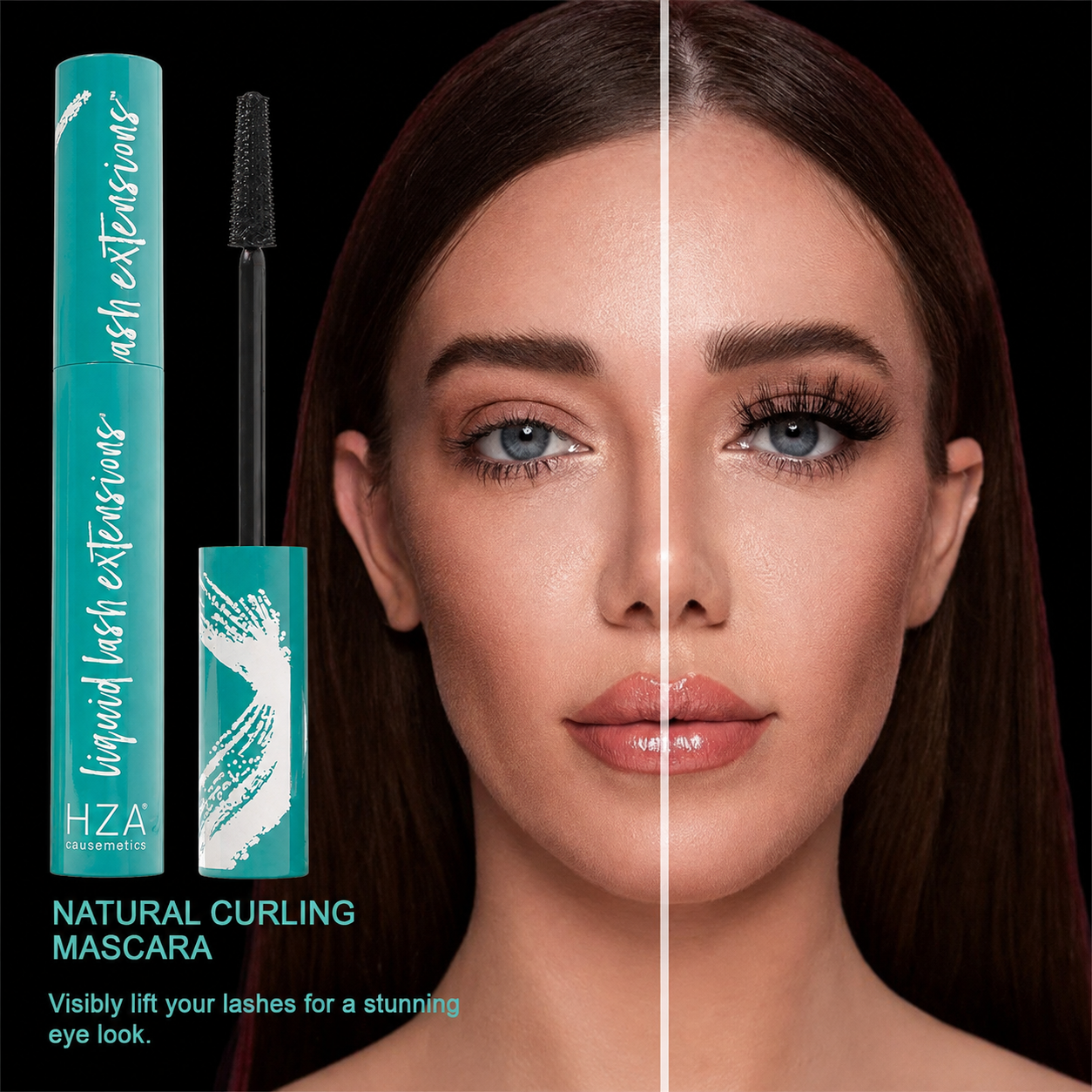 Before and after mascara lash definition